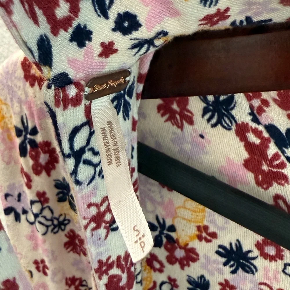 Free People Floral Sleeveless Jumpsuit size S